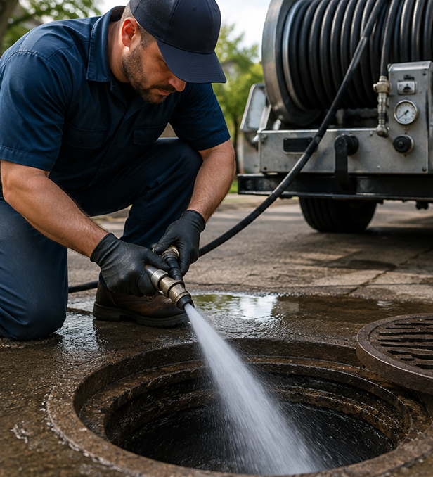 Clogged drain before hydro jetting in Plano TX